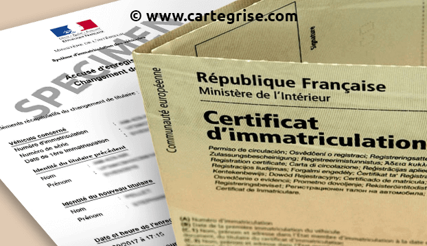 Le certificat d’immatriculation